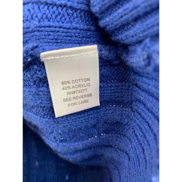 Croft & Barrow Womens Cable Knit Color Block Sweater XS - Picture 4 of 5